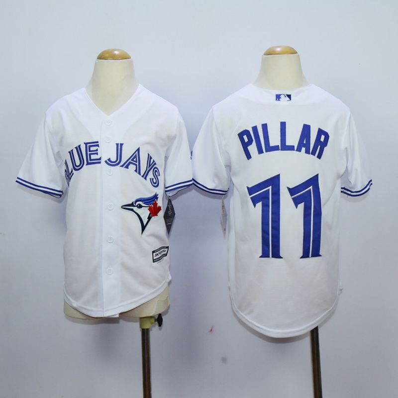 Youth Toronto Blue Jays 11 Pillar White MLB Jerseys